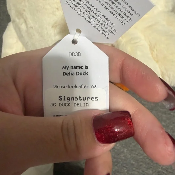 Jellycat Cream and Orange Plush Duck - Picture 5 of 5